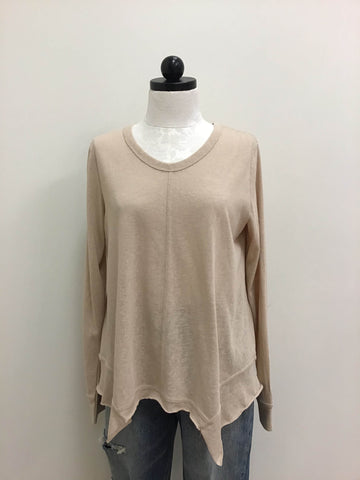 Easel Top Olive Green Long Sleeves