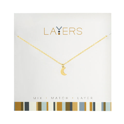 Center Court Layers Necklace Gold Initial “E” LAYEG