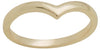 Davinci Layered Stackable Gold Small V Ring  Lay12