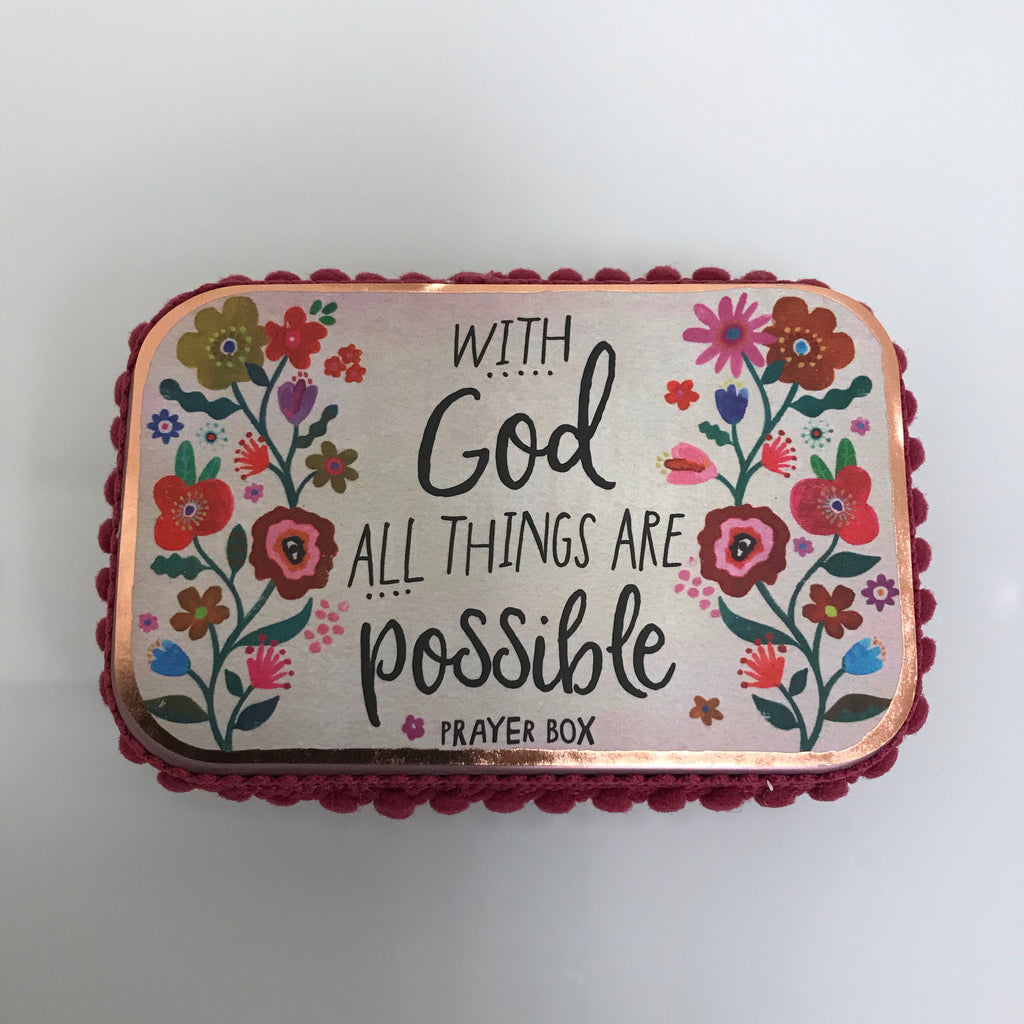 Natural Life Prayer Box "With God All Things Are Possible PBX092