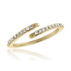 DaVinci Gold Plated Stackable Gold Diamond Bar Ring Lay32