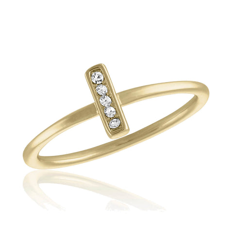 DaVinci Layers Stackable Ring Gold Diamond Bar Lay32