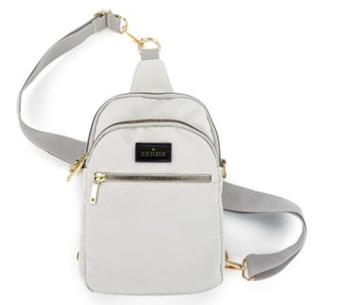 Claire Crossbody Wristlet Clutch Light Gray Handbags