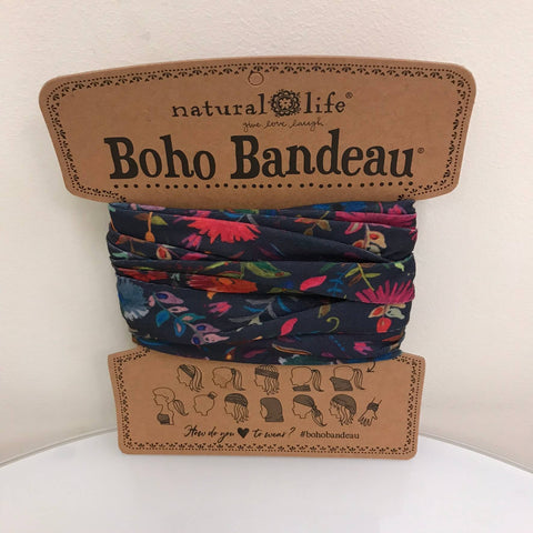 Natural Life Boho Bandeau - Navy and Grey Tie Dye BBW020