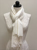 Pashmina Scarf Shawl - Cream with Pattern - Accessories Boutique 