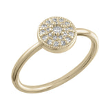 DaVinci Layers Stackable Gold Plated Crystal Disc Ring Lay39