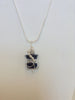Sterling Silver Wrapped Pendant - Glass Stone