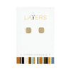 Center Court Layers Earring Gold Crystal Stud LAYEAR24S