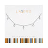 Center Court Layers Necklace Silver Mini Crosses Crystal LAY591G