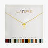 Center Court Layers Necklace Gold Cross LAY01G