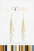 Center Court Layers Earring Gold Pearl Drop LAYEAR64G