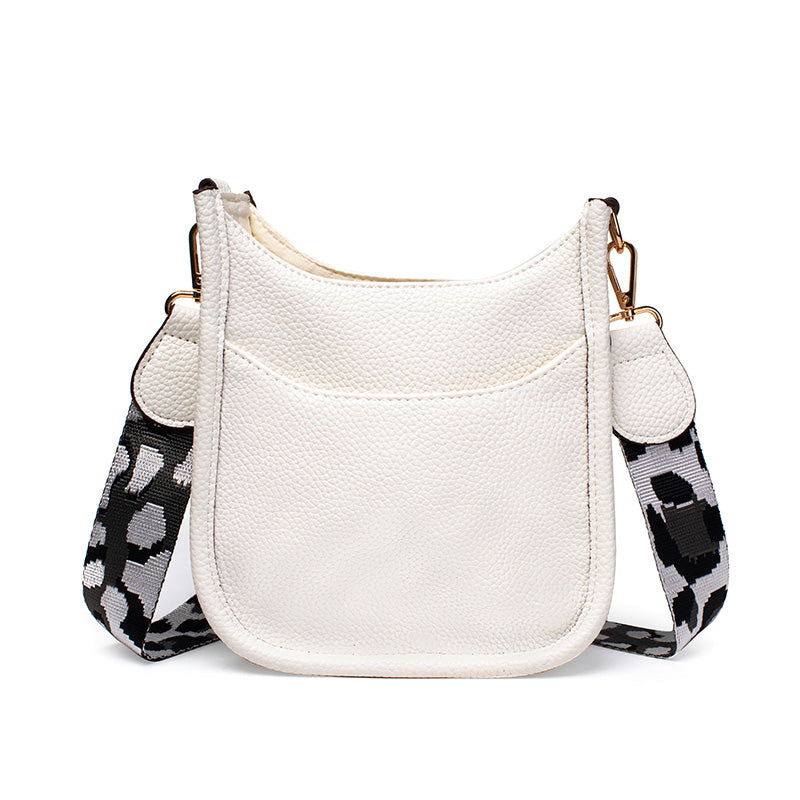 Messenger Handbag Large Black Crossbody Vegan Leather – Accessories Boutique