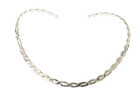 Choker - Half Circle Silver Plated Necklace JN6001