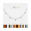 Center Court Layers Necklace Silver Stars LAY585S