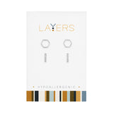 Court Layers Earring Duo Hexagon  Bar Stud LAYEAR500S