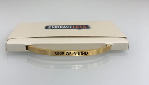 Embracelets - "Courageous" Silver Stainless Stackable Layered Bracelet