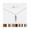 Center Court Layers Necklace Silver Feather LAY589S
