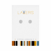 Center Court Layers Earring Silver Disc with Crystals Stud LAYEAR506S