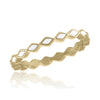 DaVinci Ring Layers Stackable Gold White Ridged Ring Lay34