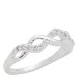 DaVinci Ring - Stackable Infinity Crystal Silver Ring STK33