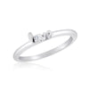 DaVinci Ring Stackable Silver “love” with Crystal STK23