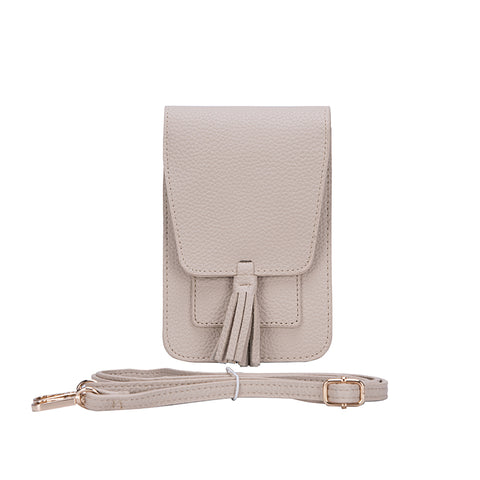 Claire Crossbody Wristlet Clutch Light Gray Handbags