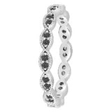 Davinci Stackable Ring Crystal Stone Oval Silver STK22 