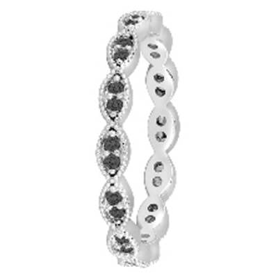 DaVinci Stackable Silver Ring Crystal Knot STK29
