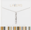 Center Court Layers Necklace Silver Hammer Bar LAY529S