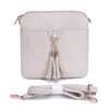 Handbag City Medium Crossbody with Tassel in Ivory