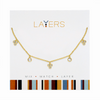 Center Court Layers Necklace Gold and Crystal Circles LAY133G