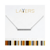 Center Court Layers Necklace Silver Crystal Bar LAY553S