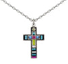 FIrefly Petite Cross Pendant Blue 8759-BL