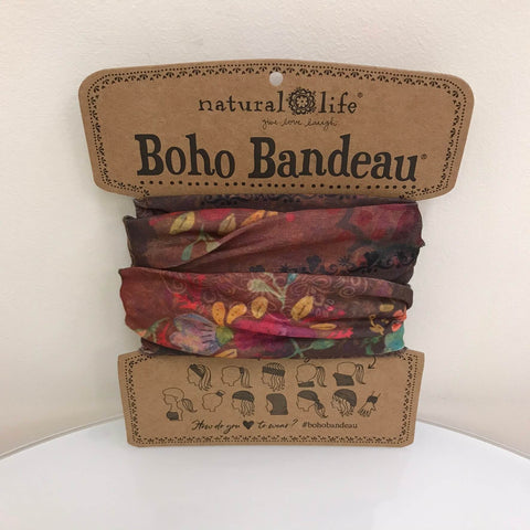 Natural Life Boho Bandeau - Grey Flower Stamp BBW230
