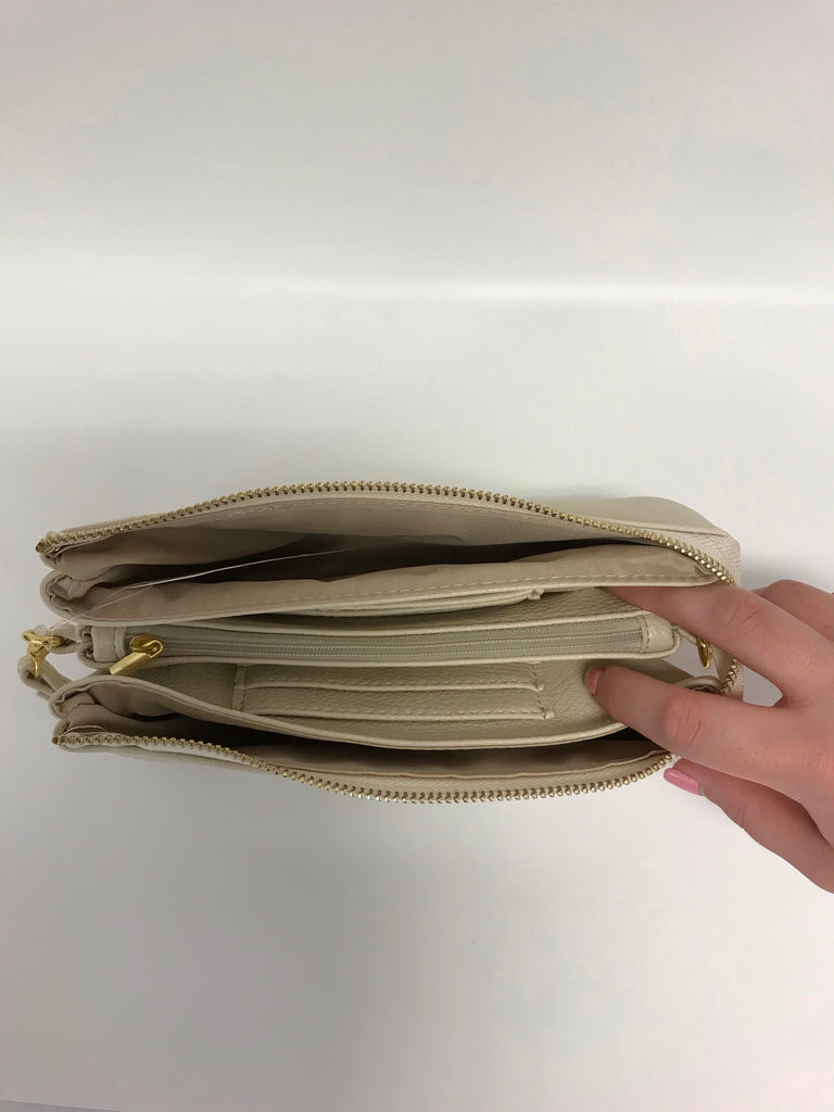 Claire Crossbody Clutch Ivory Handbags 
