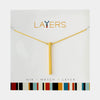 Center Court Layers Necklace Gold Single Bar LAY31G